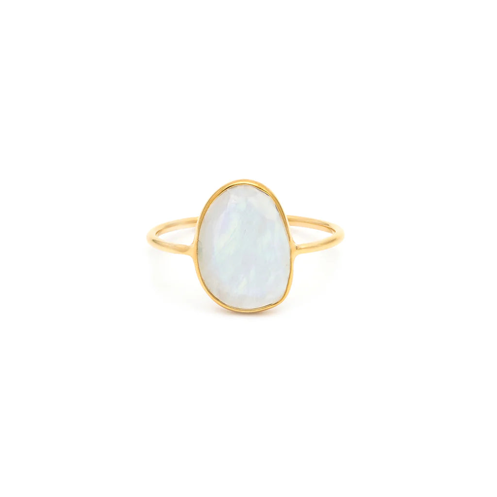 10k Selena Slice Ring: Moonstone