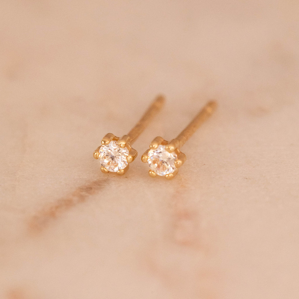 Tiny Studs | Solid Gold
