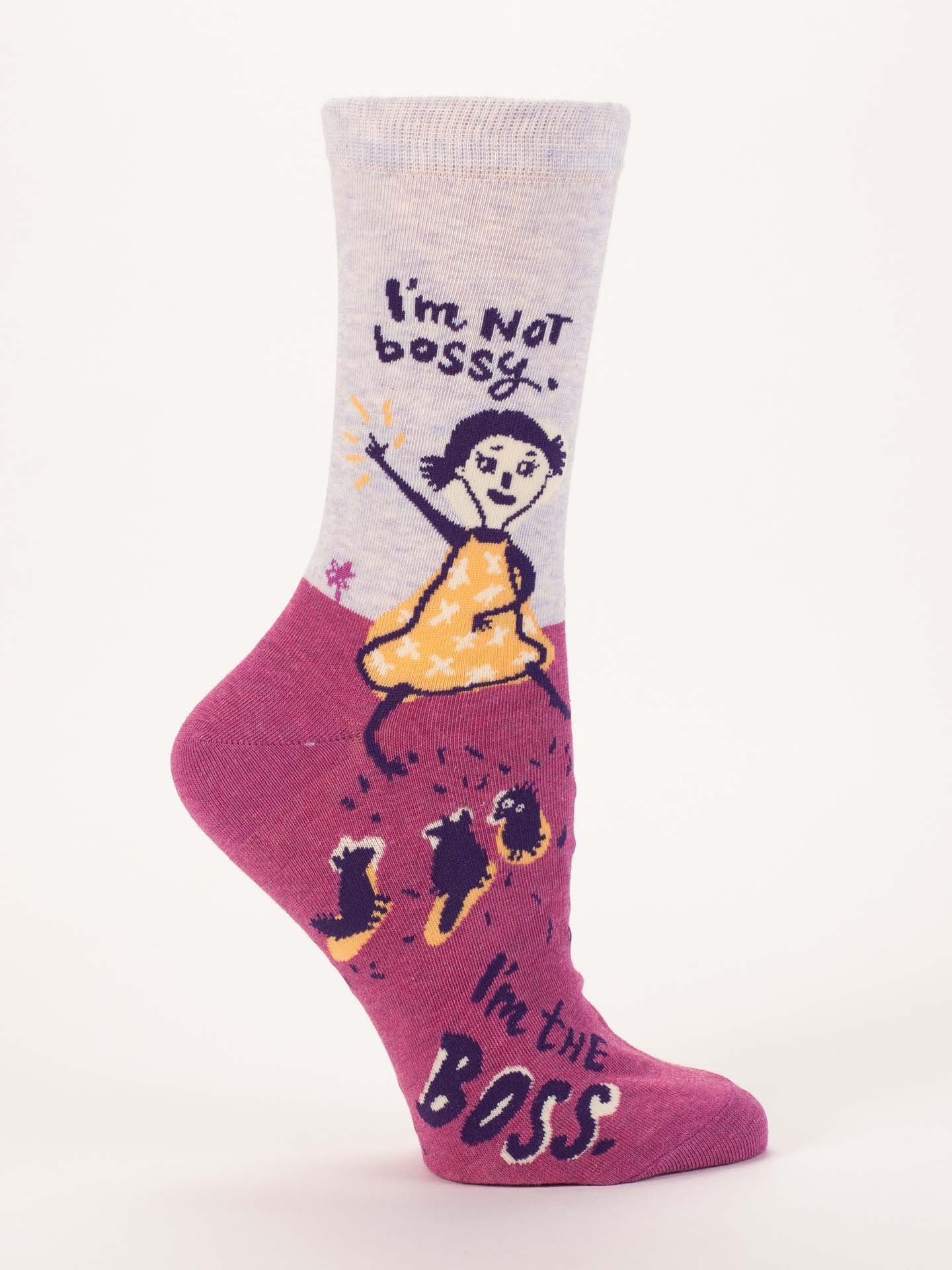 Blue Q I'm Not Bossy, I'm The Boss Women's Crew Socks