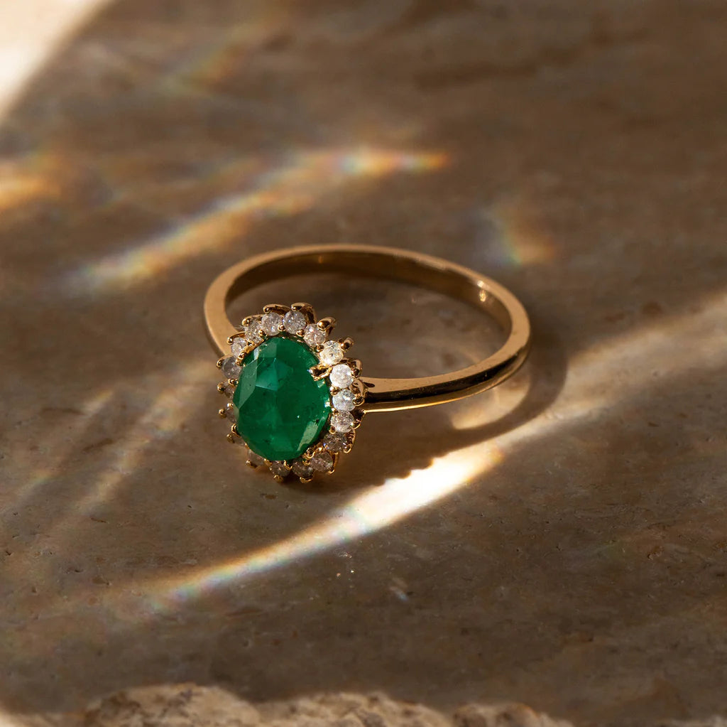 14K Mini Antiquity Ring: Emerald