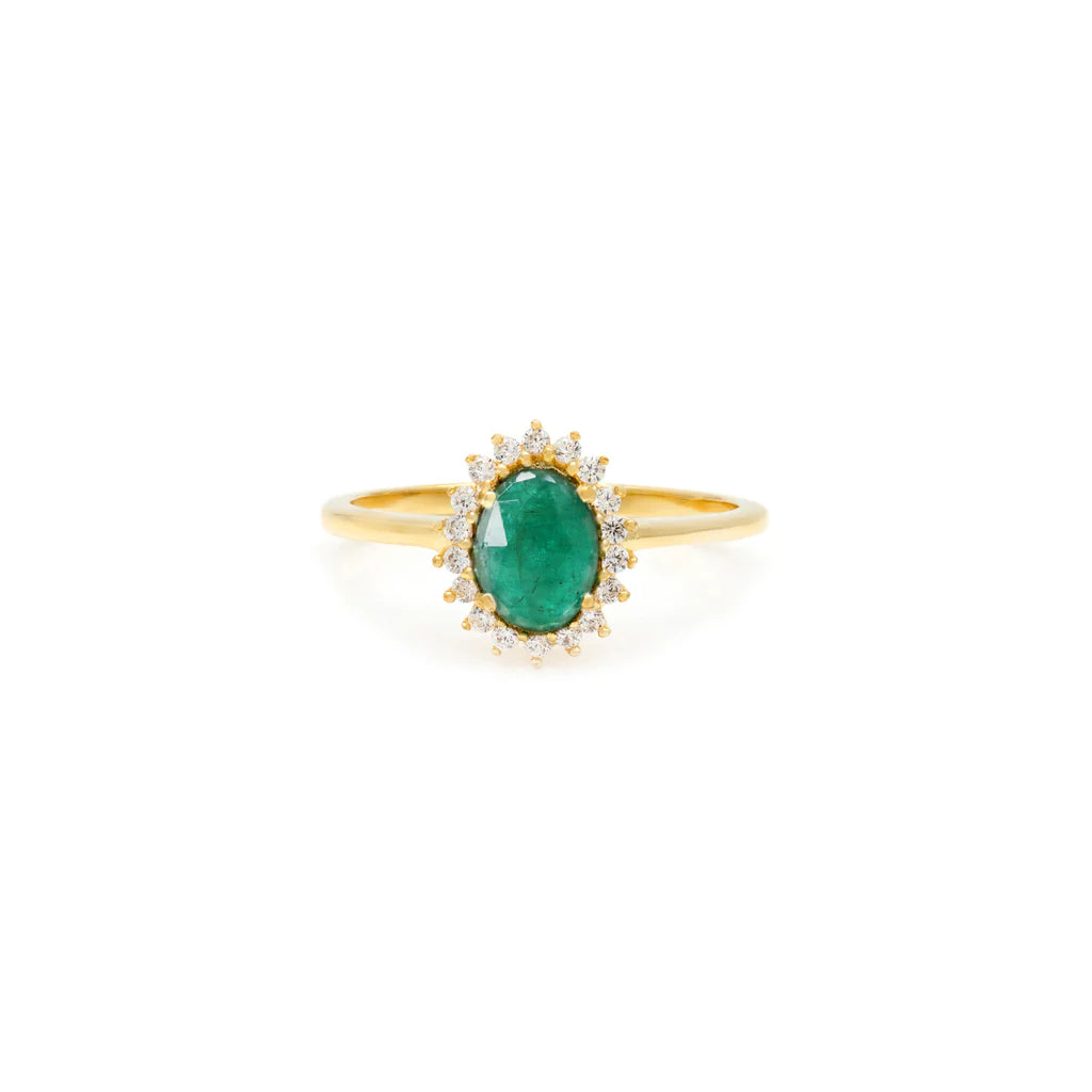 14K Mini Antiquity Ring: Emerald