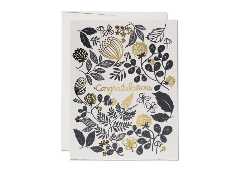 Clover Gold Congrats - Greeting Card