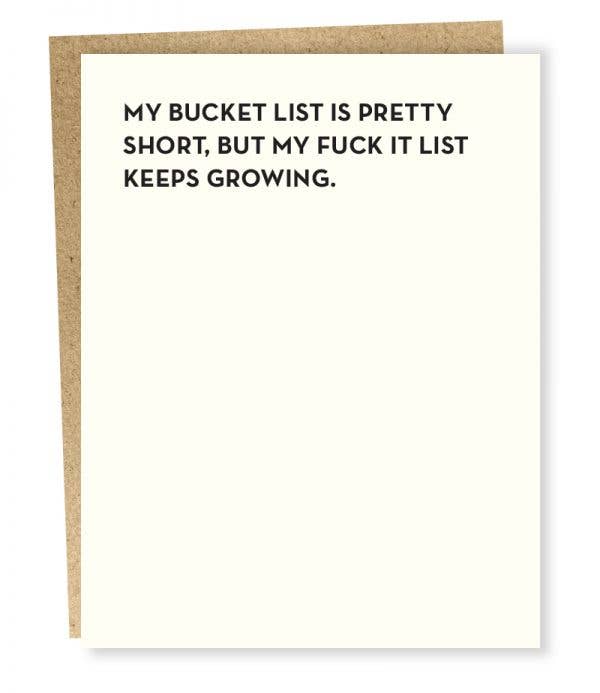 Bucket List - Greeting Card