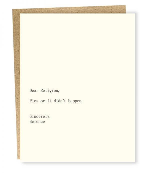 Religion/Science - Greeting Card