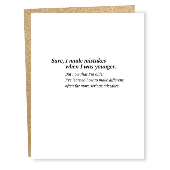 Serious Mistakes - Greeting Card