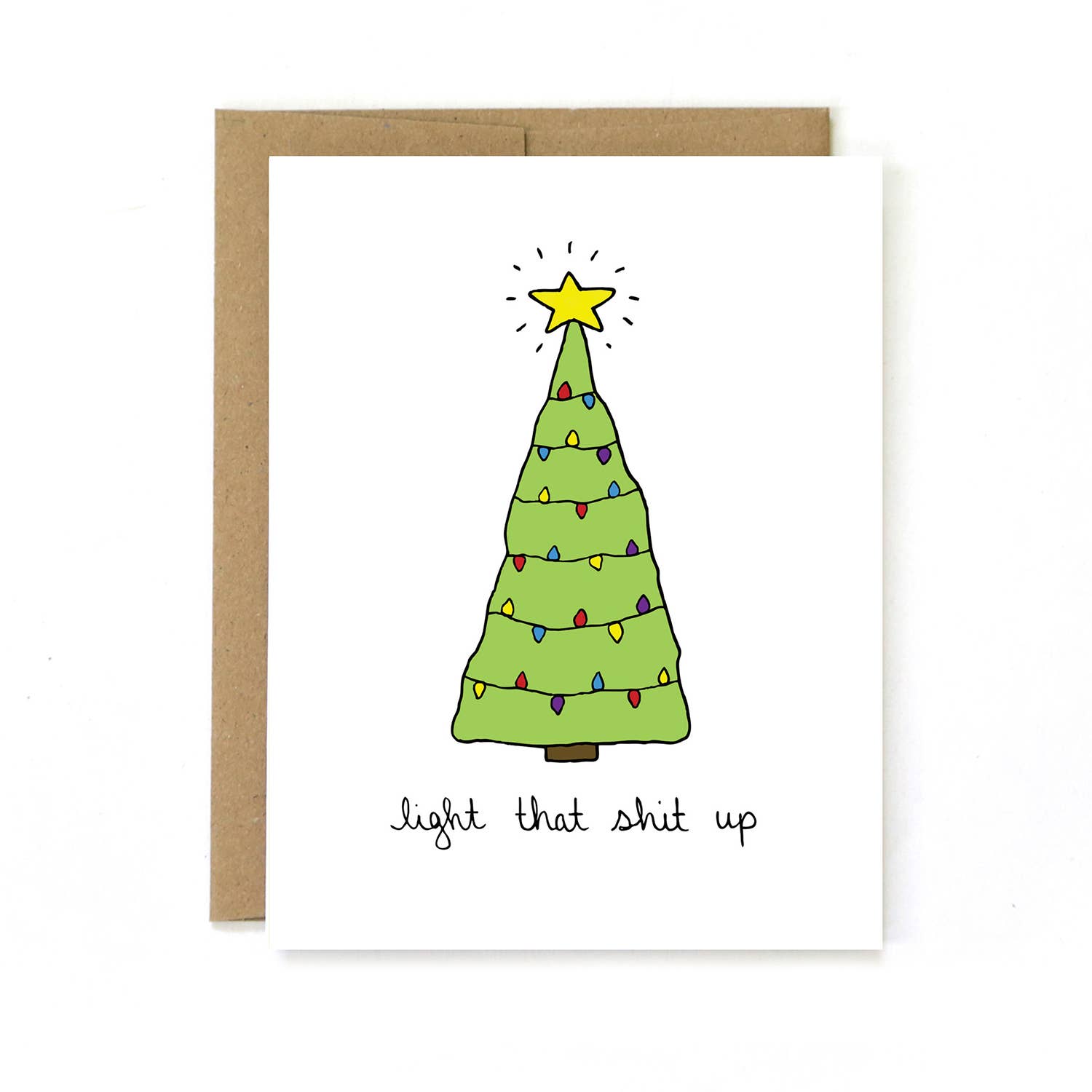 Light Up Tree - Greeting Card
