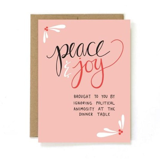 Peace &amp; Joy - Greeting Card