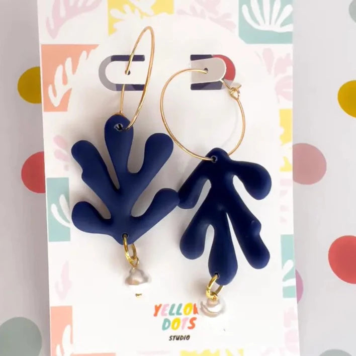 Matisse Earrings: Blue