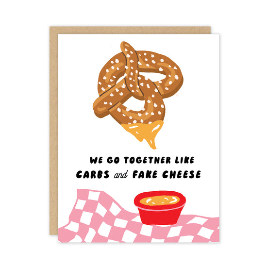 Pretzel Cheese Love - Greeting Card