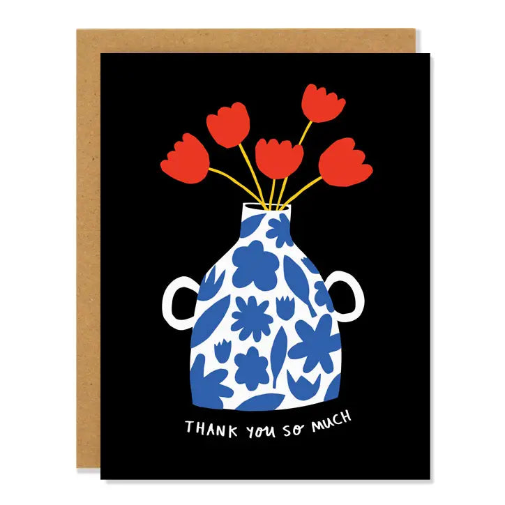 Thank You Vase - Greeting Card