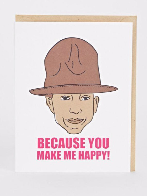 Pharrell Happy - Greeting Card