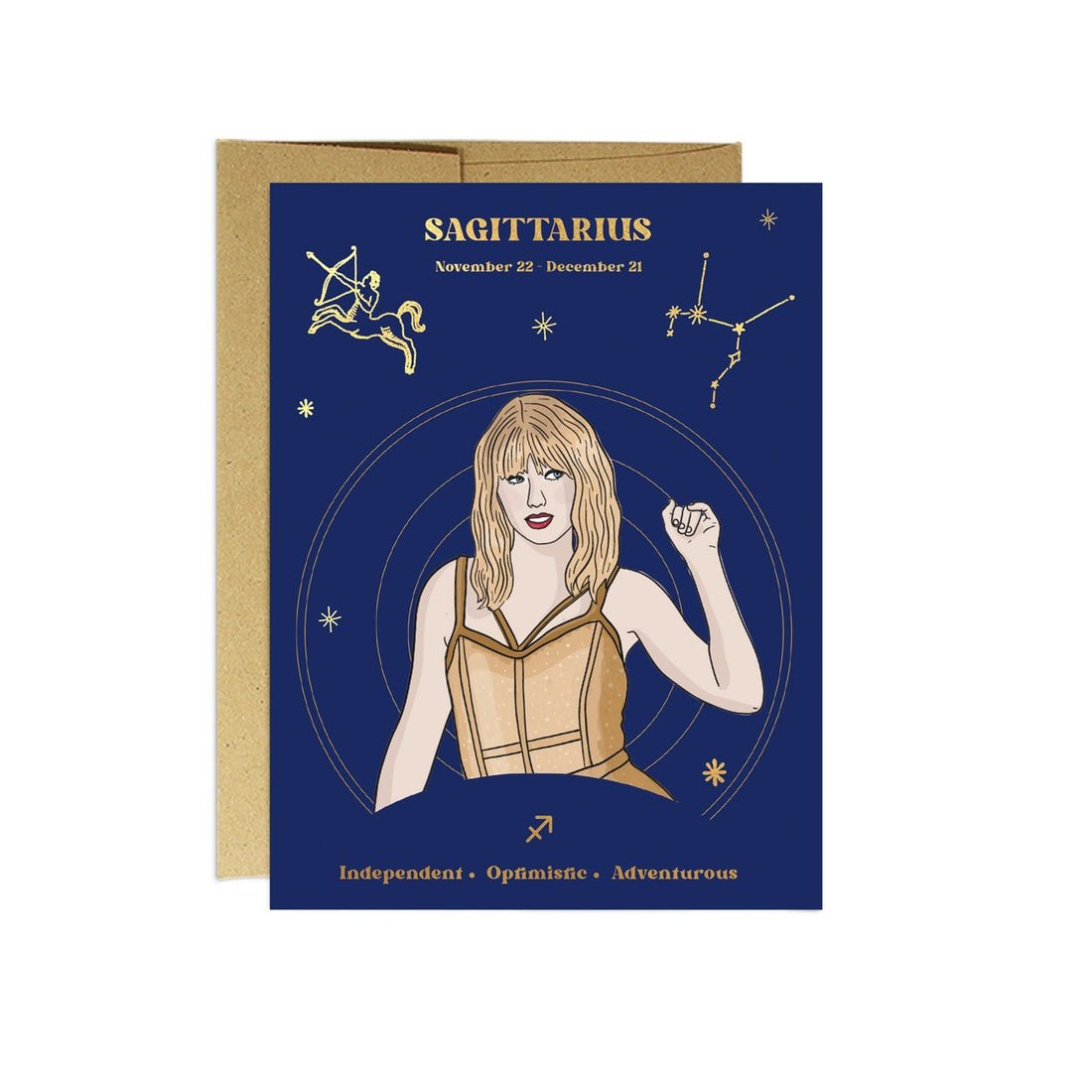 Sagittarius Pop Culture Zodiac - Greeting Card