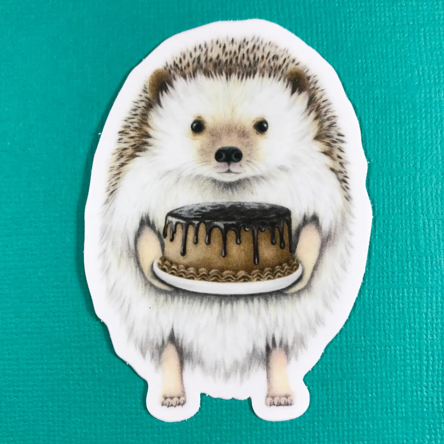 Hedgehog With Cake | Sticker