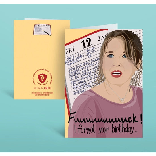 Bridget Jones Belated Birthday - Greeting Card