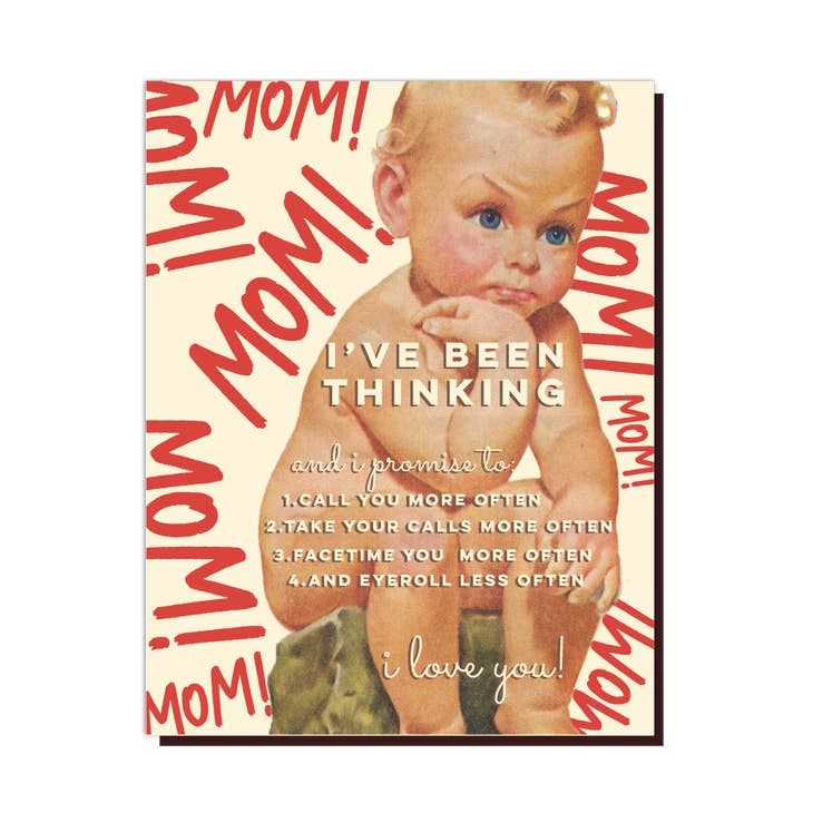 Mom&#39;s Little Thinker - Greeting Card