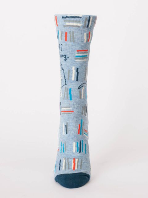 Blue Q Fuck Off I&#39;m Reading Women&#39;s Crew Socks