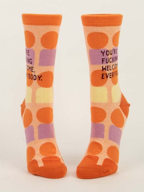 You&#39;re F*cking Welcome Everybody Socks - Women | JV Studios Boutique