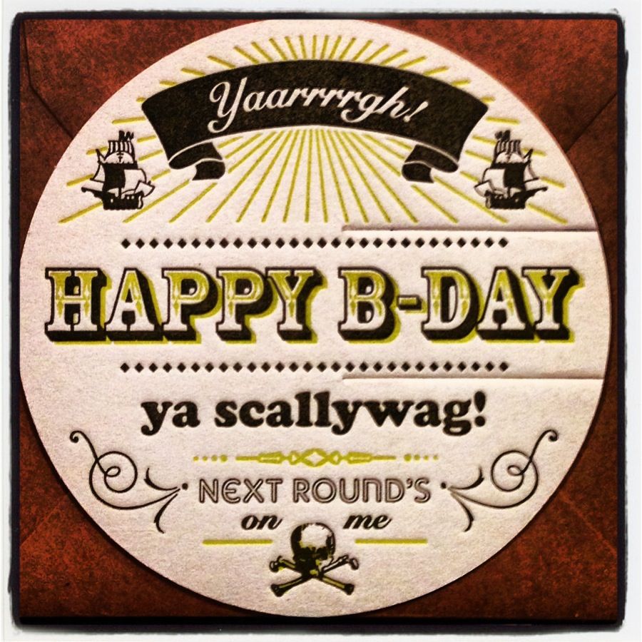 Scallywag Coaster - Greeting Card