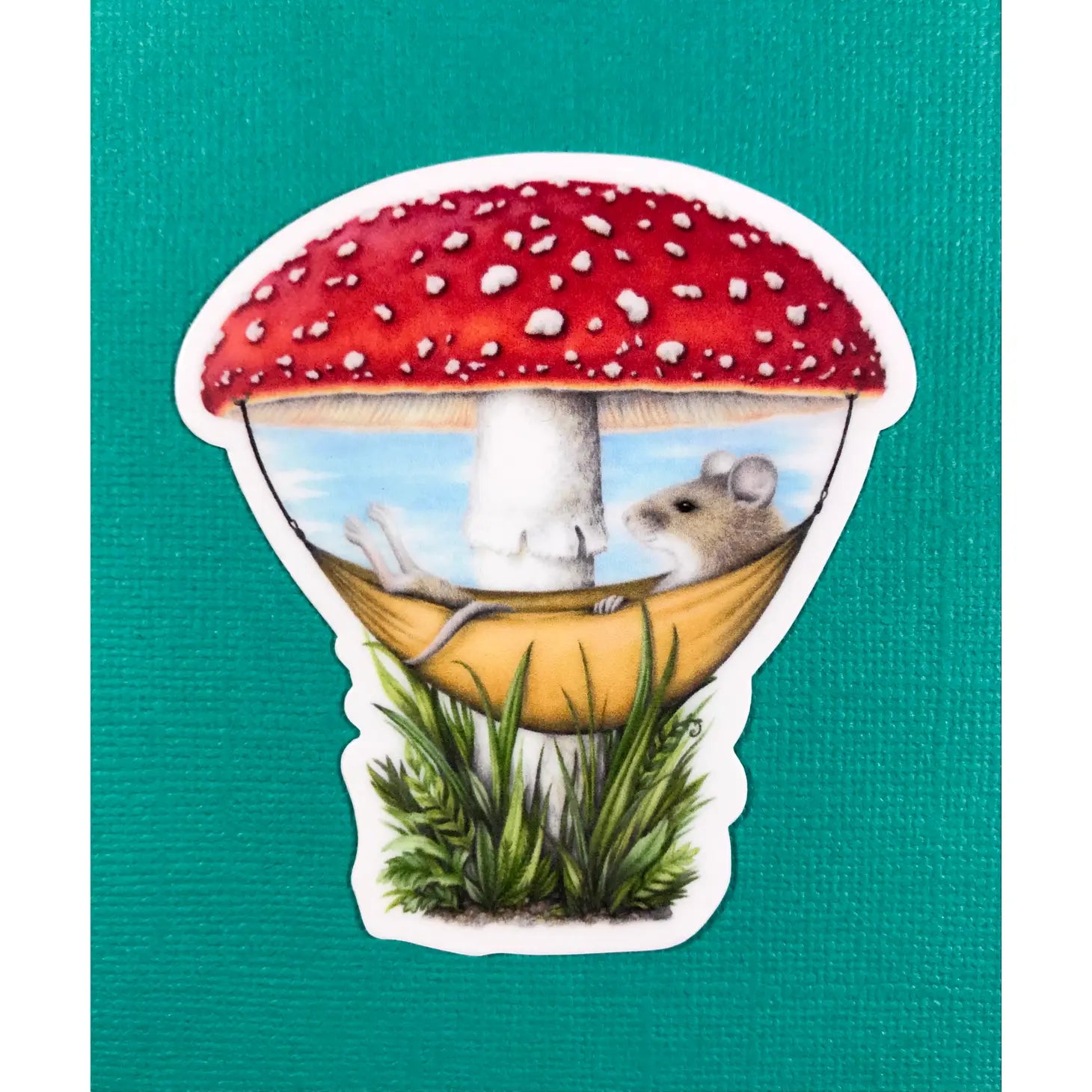 Mouse Under Mushroom | Sticker