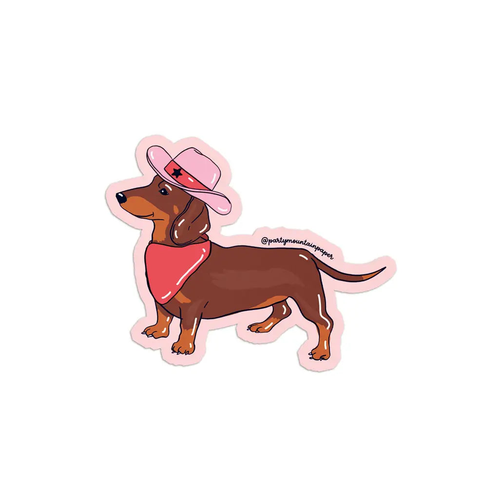 Weenie Cowboy Sticker