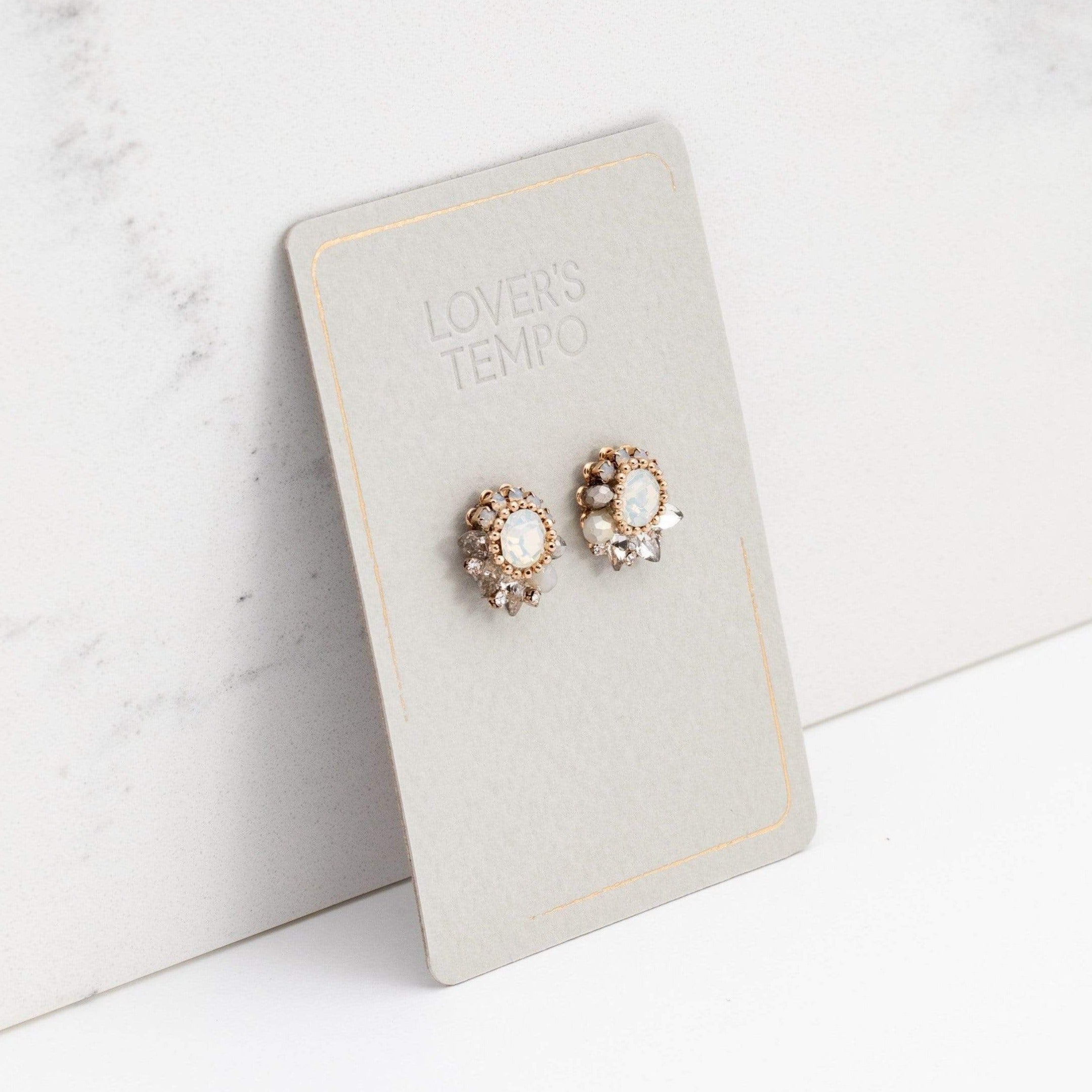 Amelia Crystal Earrings - White Opal | LOVER&#39;S TEMPO | JV Studios &amp; Boutique