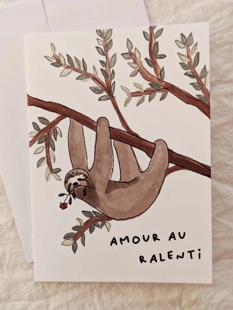 Amour au Ralenti - Greeting Card