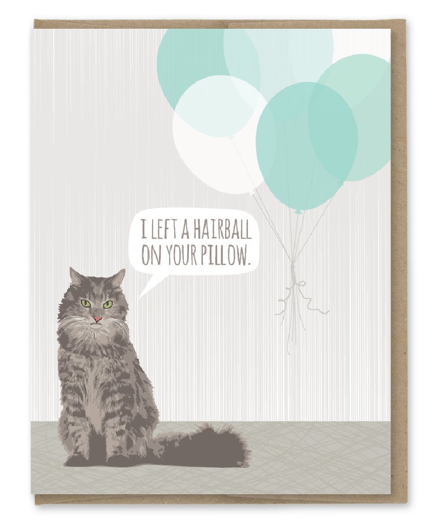 Cat Hairball Birthday | Greeting Card