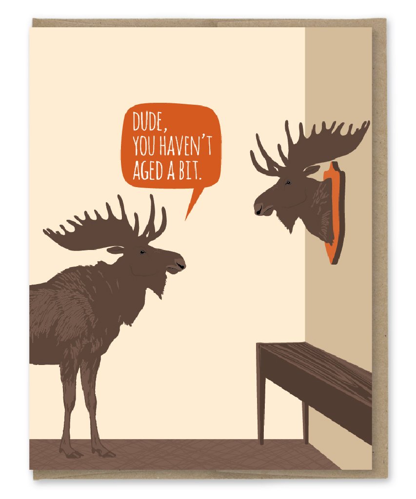 Aged Moose - Greeting Card