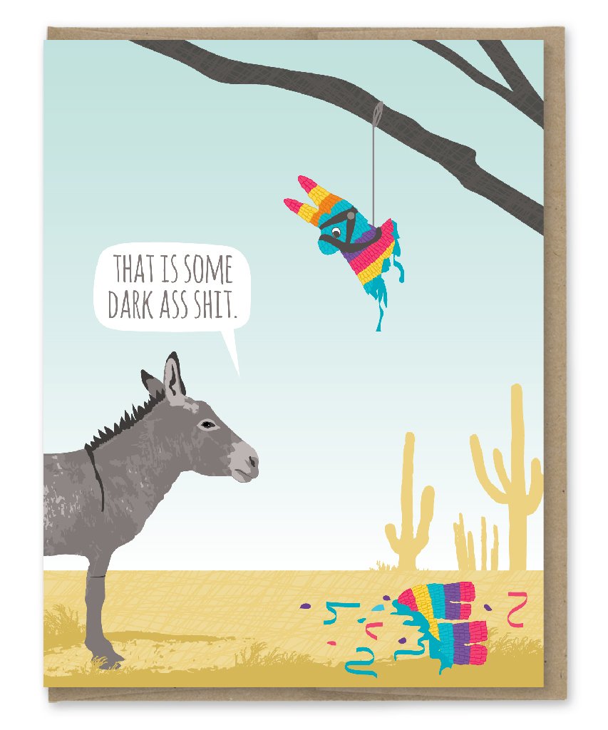Donkey Piñata - Greeting Card