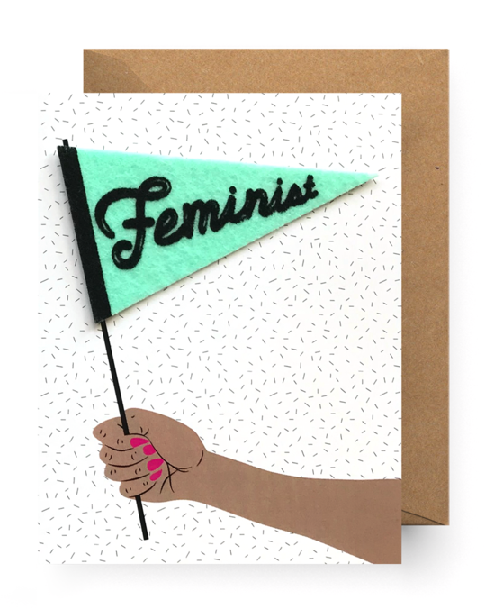 Feminist Sticker Card - Greeting Card