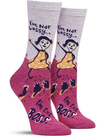 Blue Q I'm Not Bossy, I'm The Boss Women's Crew Socks