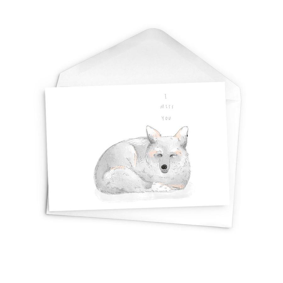 Arctic Fox - Greeting Card