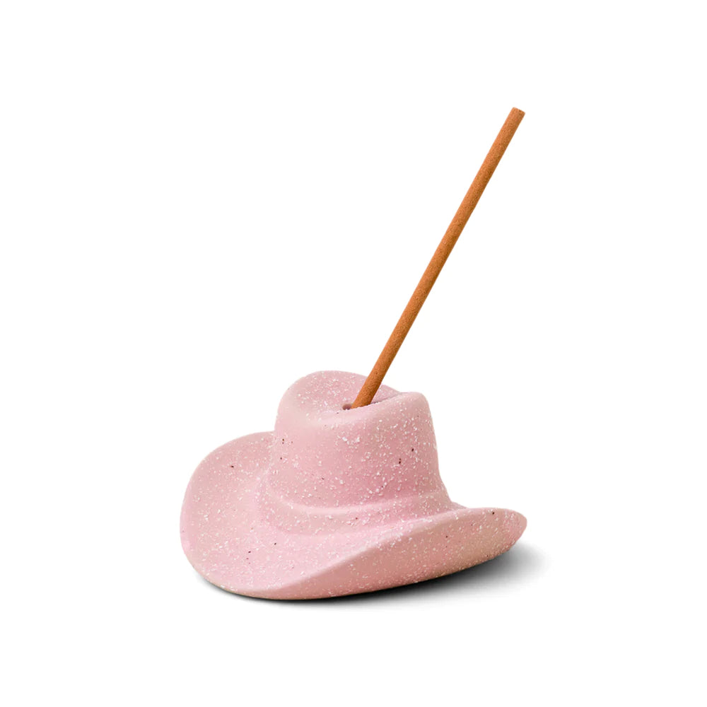 Cowboy Hat Incense Holder: Pink // Hinoki Wood