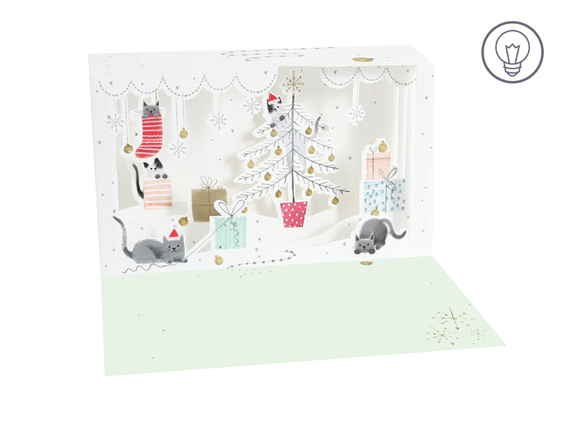 Trouble Cats Shadow Box - Greeting Card
