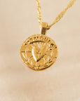 Demi-Fine Heart Coin Necklace | Gold