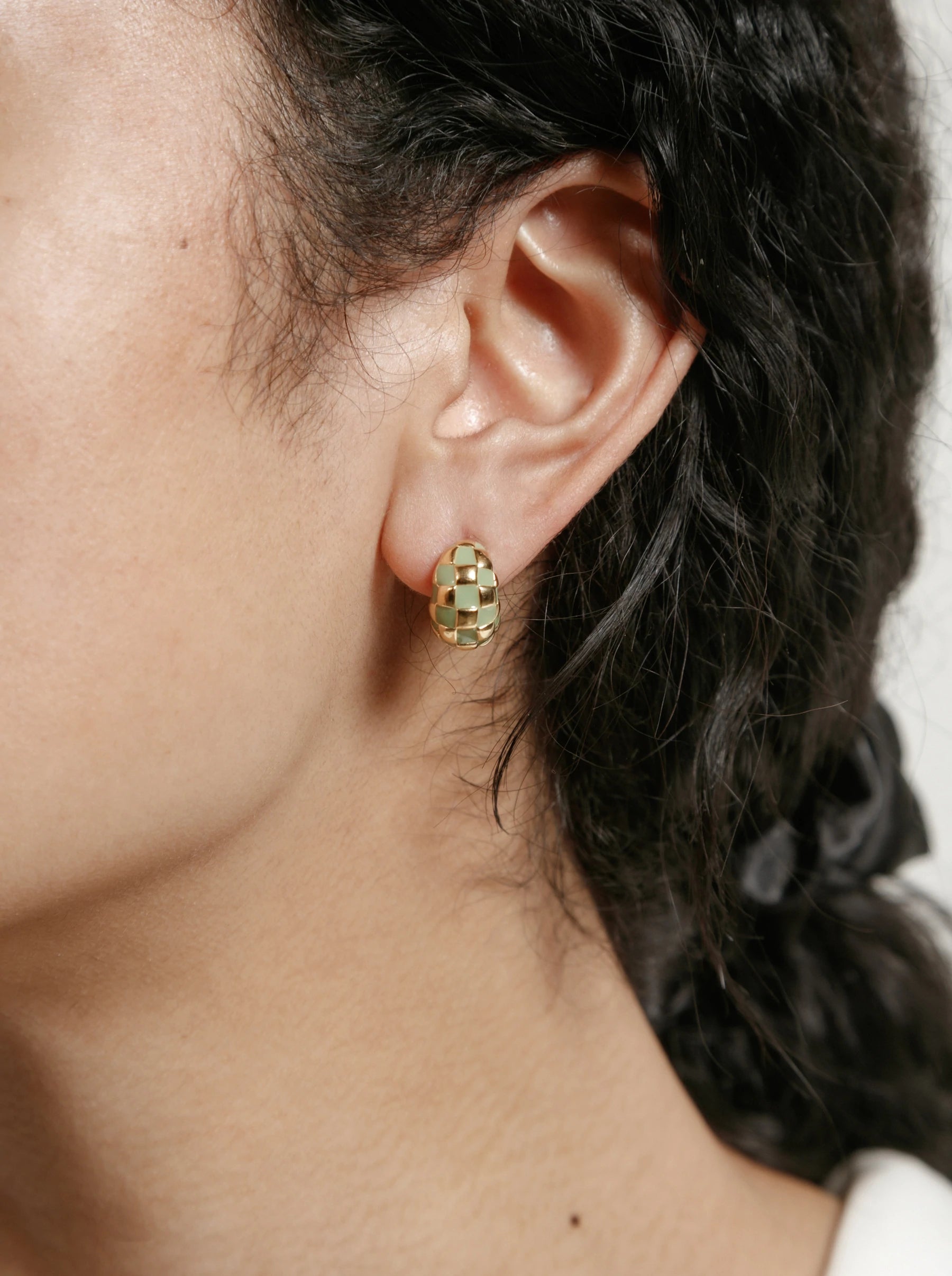 Nellie Green &amp; Gold Earrings: Small
