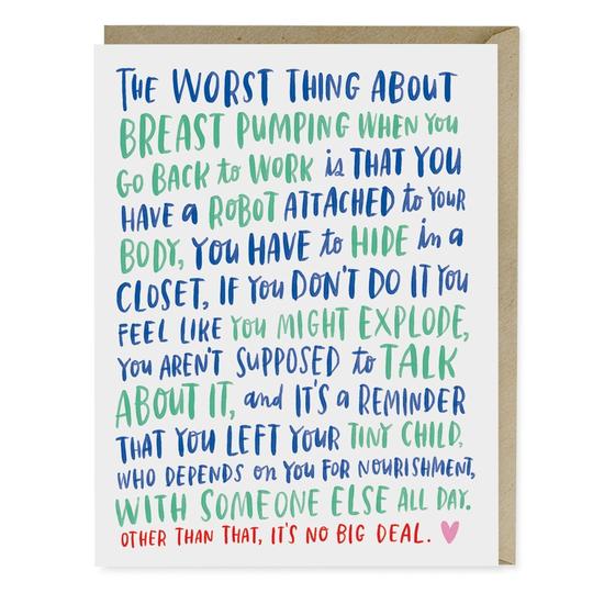 Breast Pumping - Greeting Card