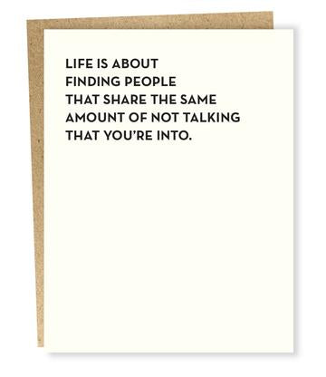 Not Talking - Greeting Card