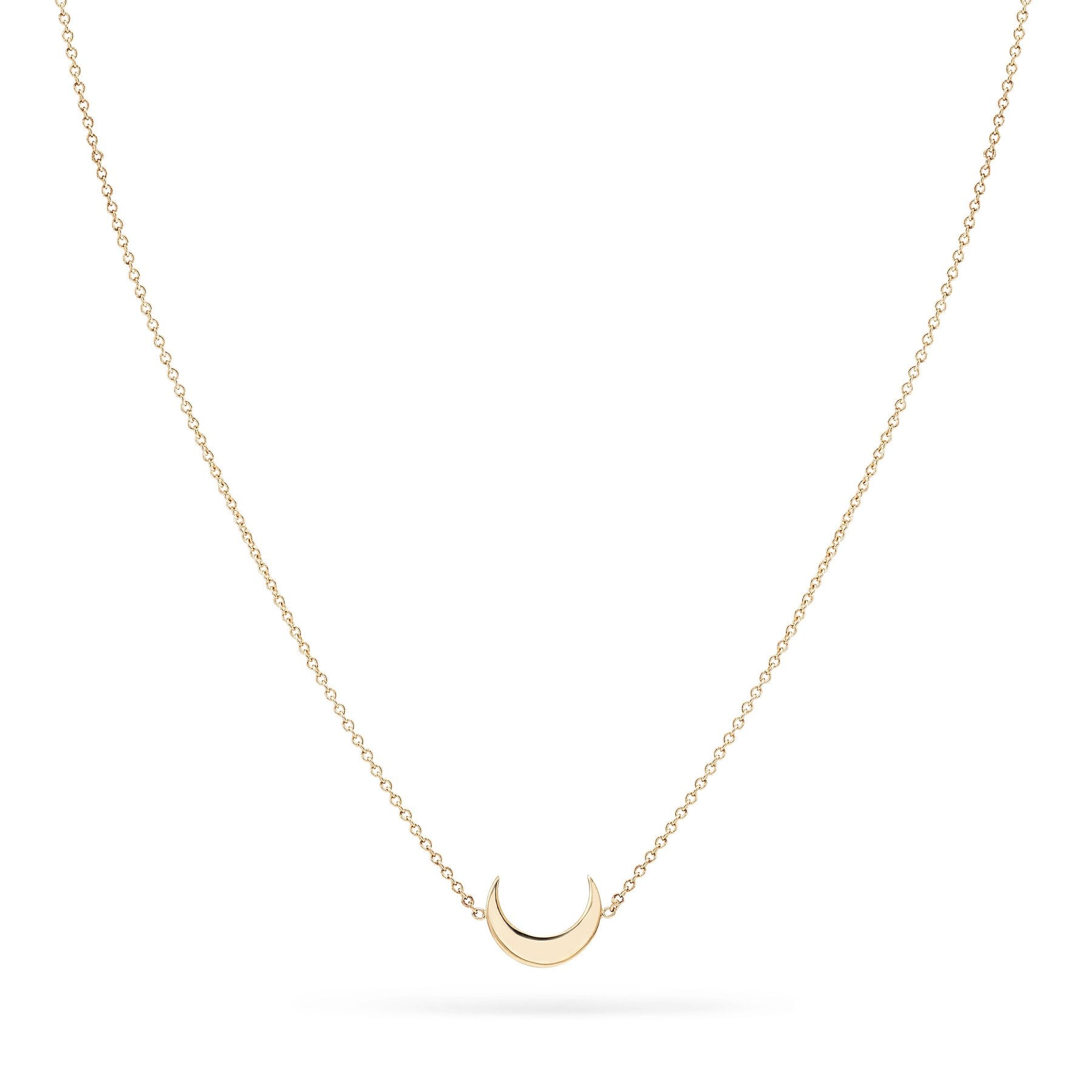 14K Little Crescent Necklace | BLUBOHO | JV Studios Boutique