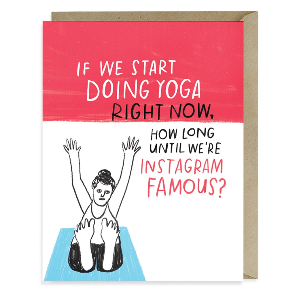 Yoga Famous - Greeting Card