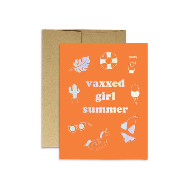 Vaxxed Girl Summer - Greeting Card