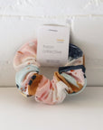 Navy Abstract Organic Cotton Scrunchie