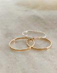 Faceted Stacking Ring | Gold