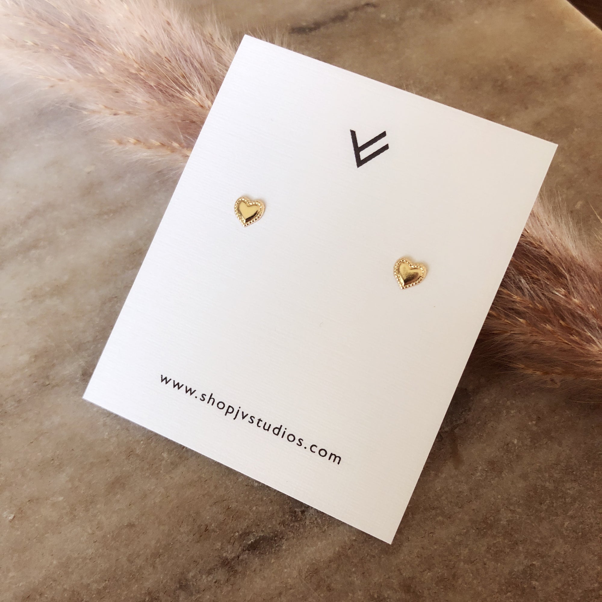 Tiny Heart Studs | Gold-Fill