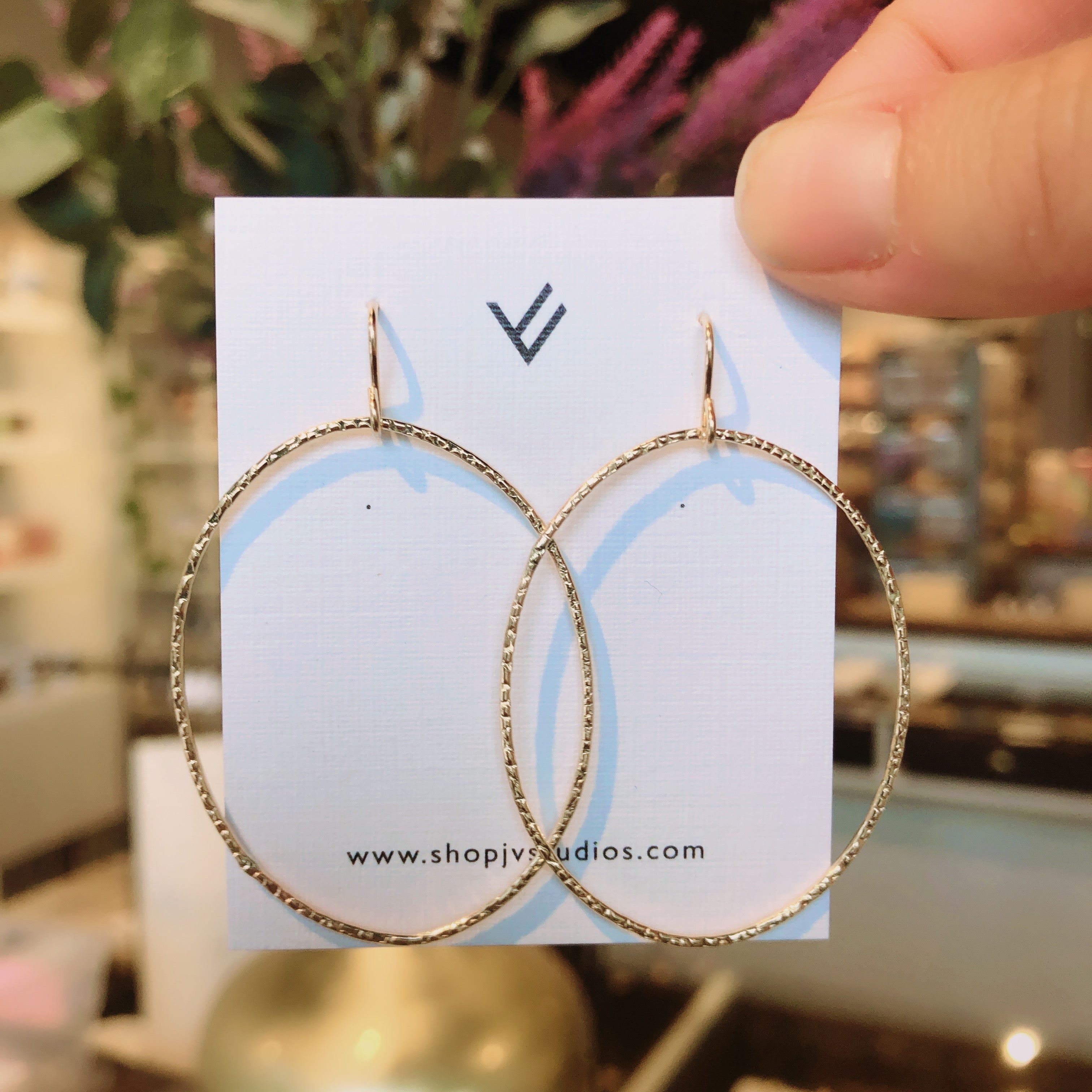 Claudia Dangle Hoops: Large