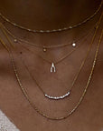 14K Little Wishbone Necklace | BLUBOHO | JV Studios Boutique