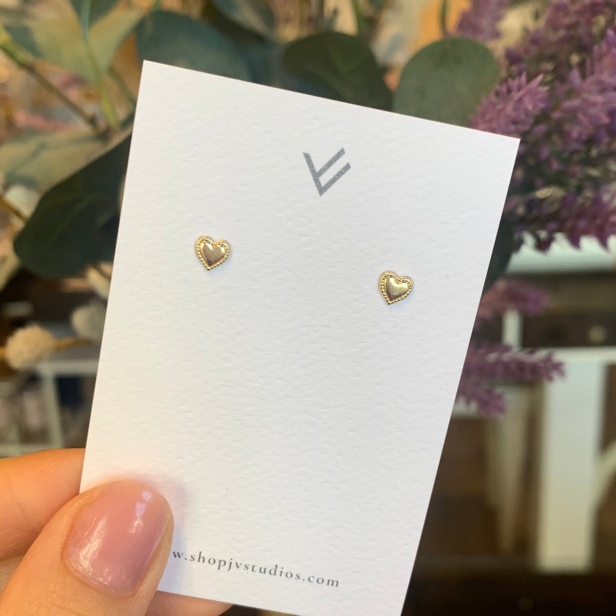 Tiny Heart Studs | Gold-Fill