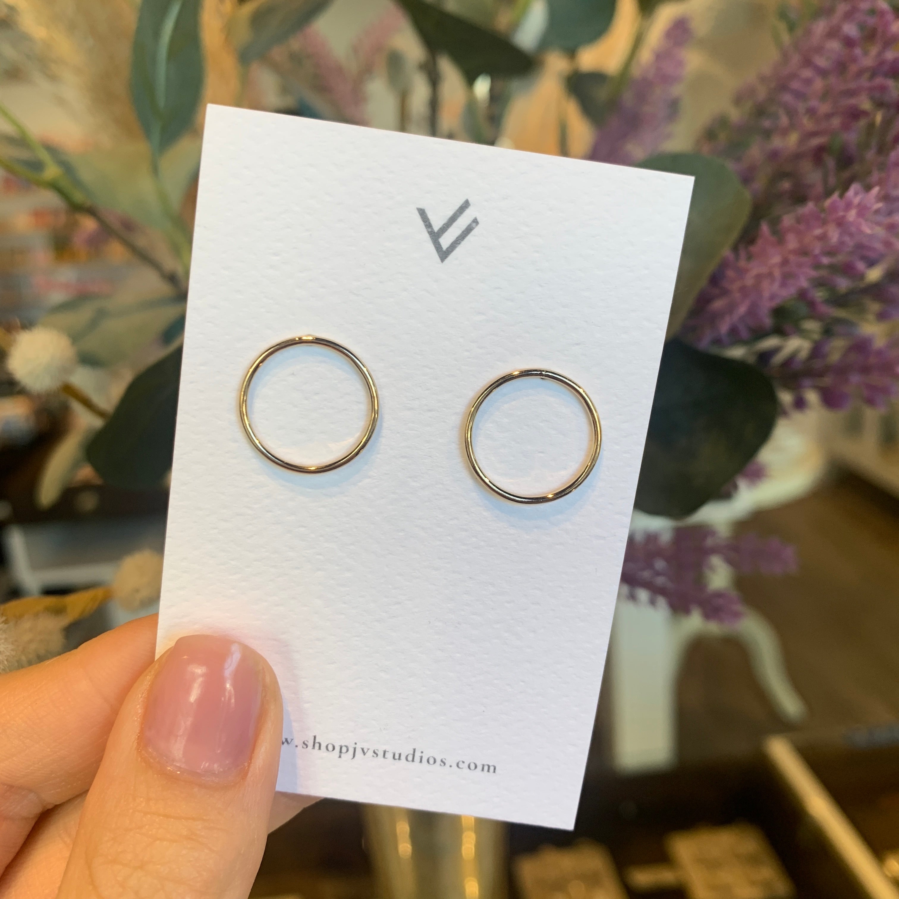 New Moon Studs: Gold