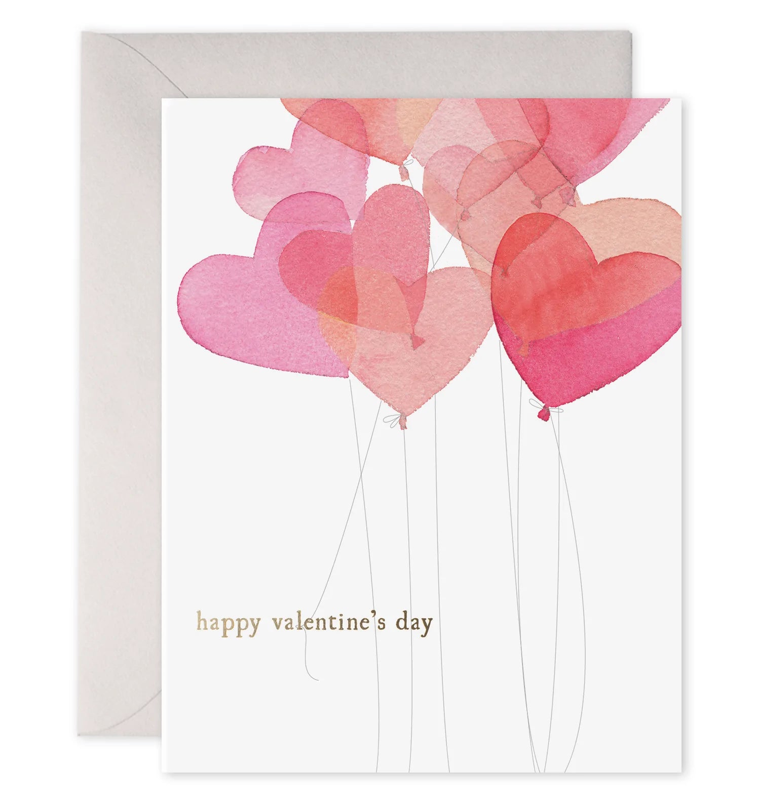 Valentines Balloons - Greeting Card