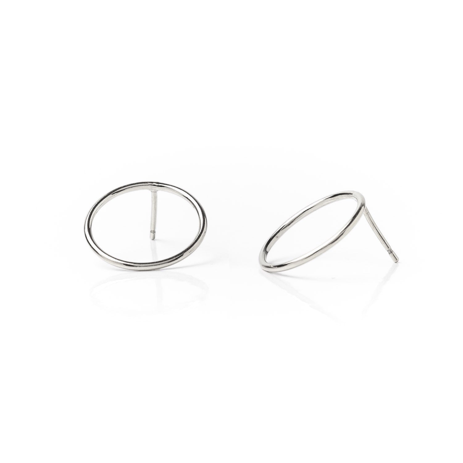 New Moon Studs: Silver